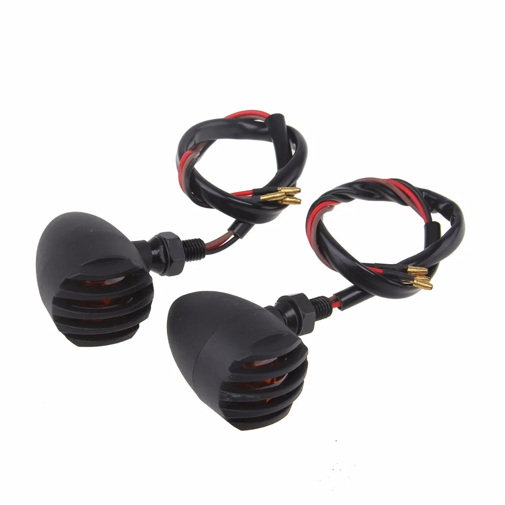 Posbay Универсальный винтажный Bullet Grill указатель поворота мигалка Индикатор для Harley