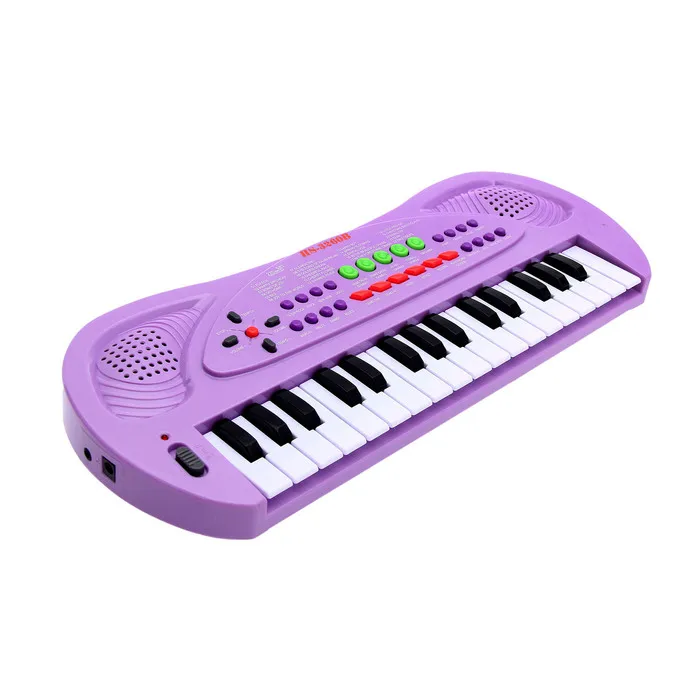 Synthesizer &quotmusician&quot with microphone Color Purple 32 keys works |