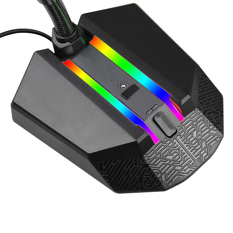 RGB светильник Настольный емкостный микрофон USB шумоподавление компьютерный