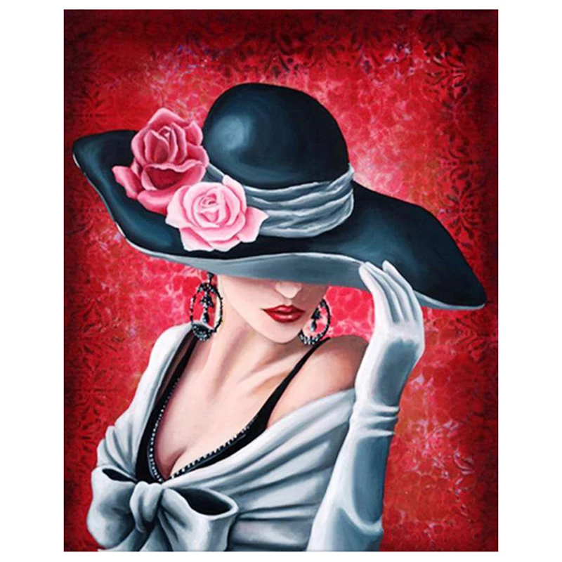 

Full 5D Diy Daimond Painting Cross-stitch Christmas 3D Diamond Painting madam Rhinestones Paintings Embroidery