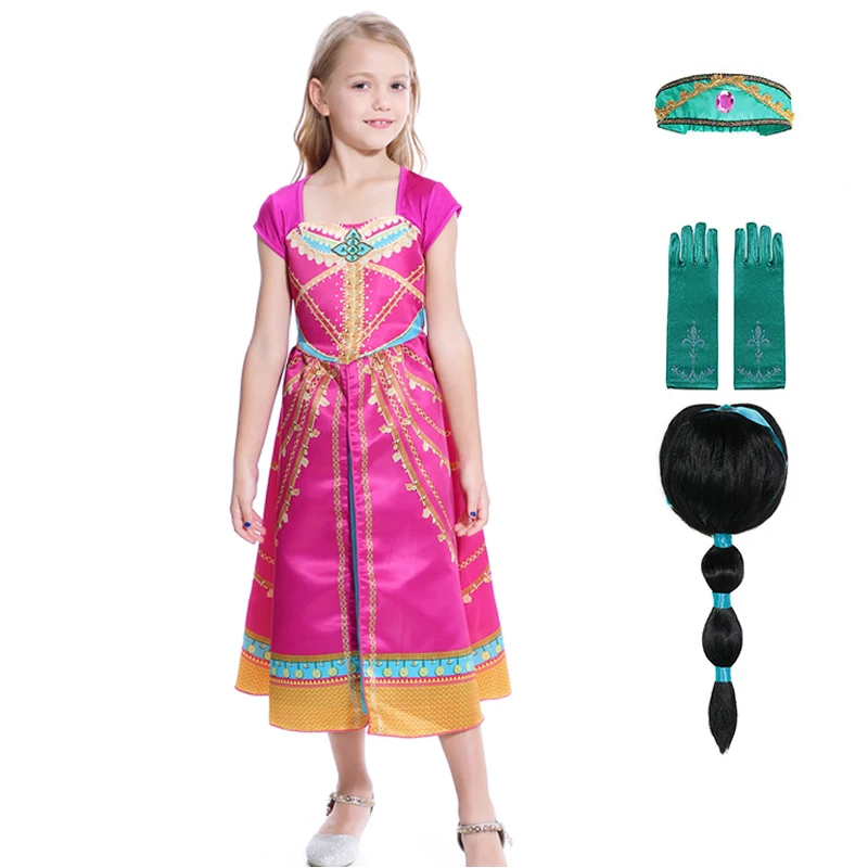 2020 детский маскарадный костюм принцессы жасмин с лампами Аладдина для девочек на