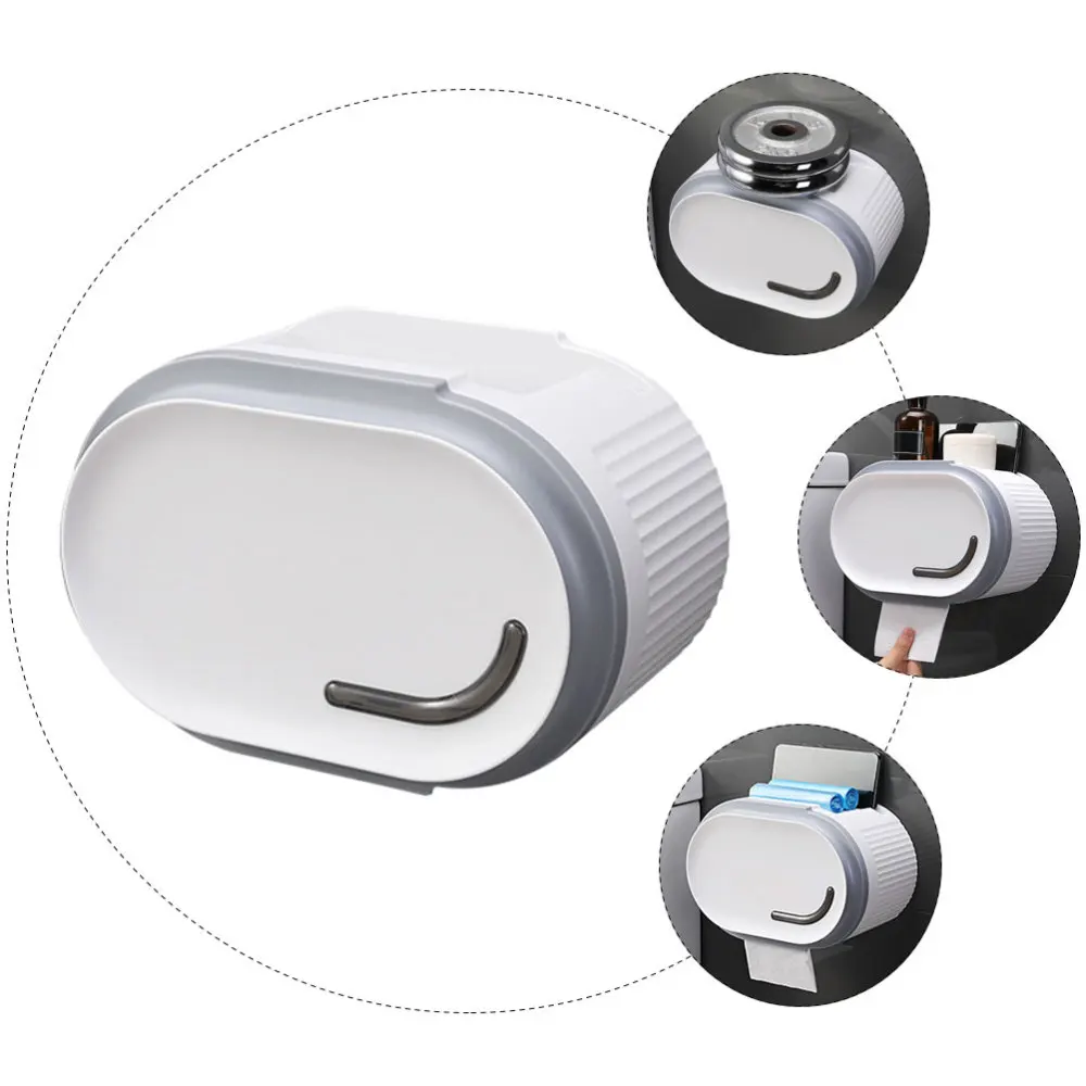 

1PC Home Bathroom Tissue Box Wall-mounted Tissue Box Multi-purpose Storage Rack