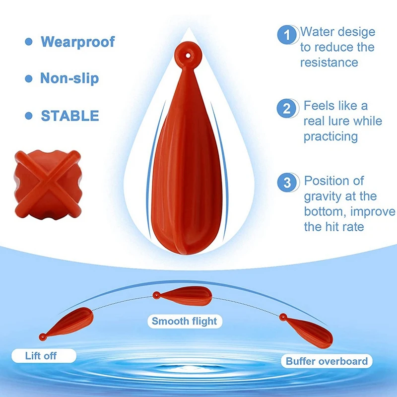 

6PCS Fishing Practice Plug PVC Fishing Practice Casting Plug for Kids Specially Designed for the Throwing Action