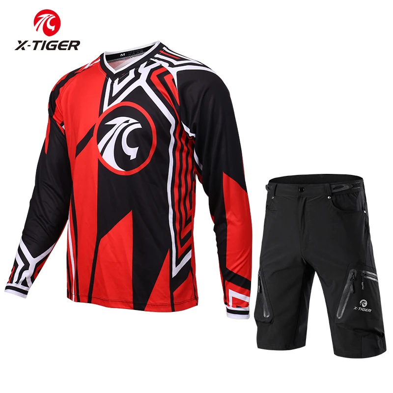 X Tiger весна и осень спортивный комплект с длинным рукавом для горного велосипеда