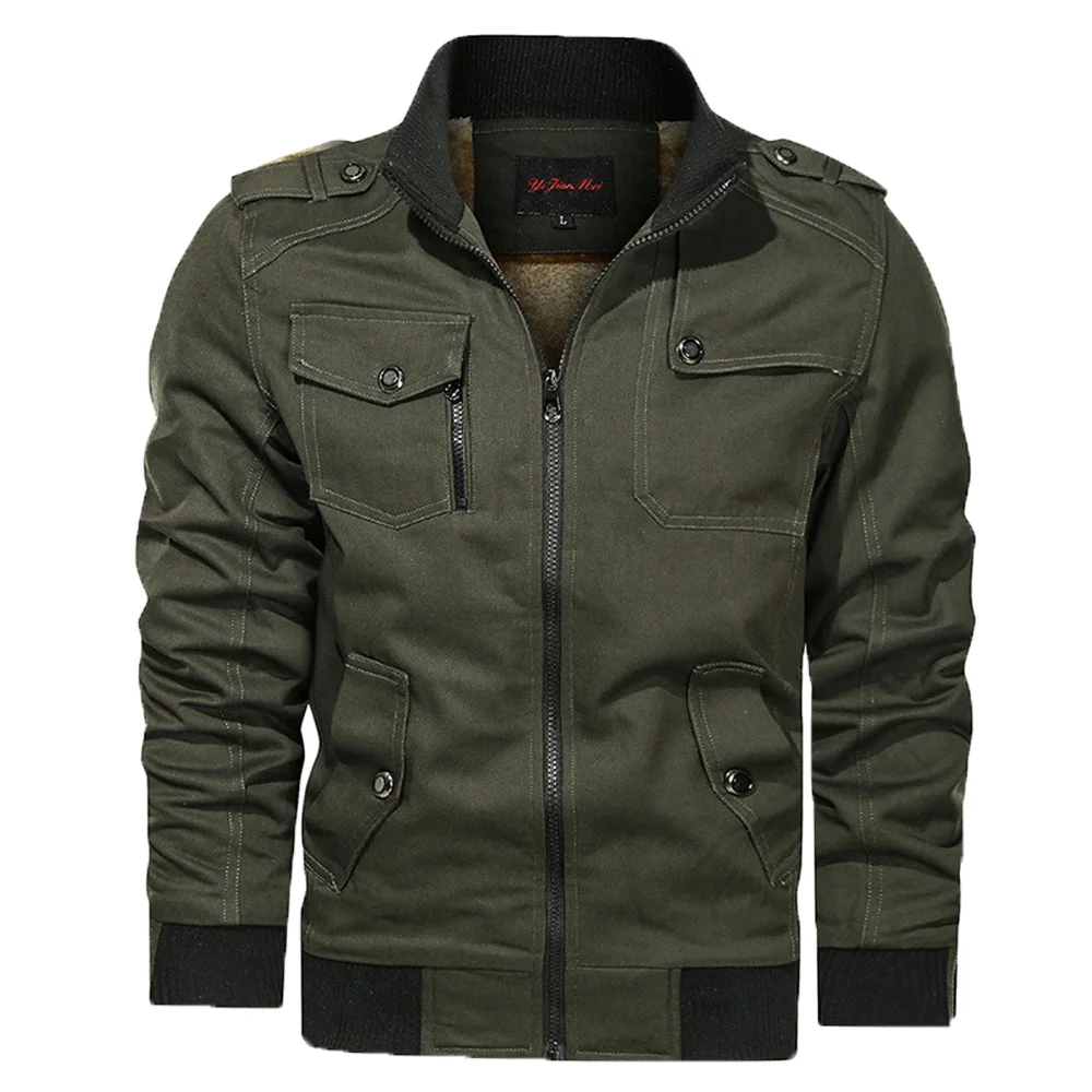 Куртка мужская тактическая однотонная Бомбер в стиле милитари приталенная на