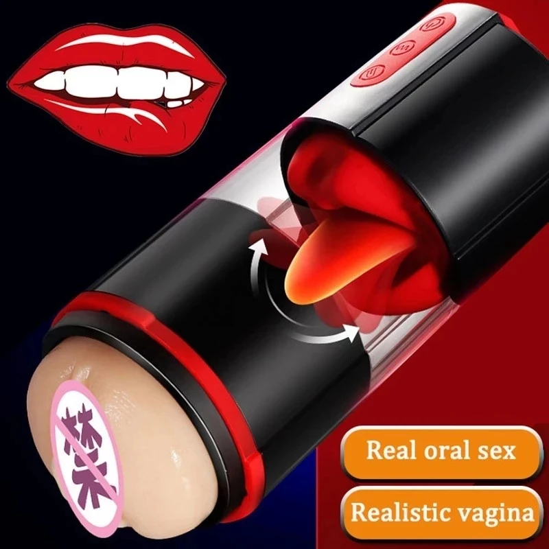 

Oral Sex Masturbation Cup Tongue Automatic Licking Vagina Real Pussy Deep Throat Penis Blowjob Male Masturbator Sex Toy For Men