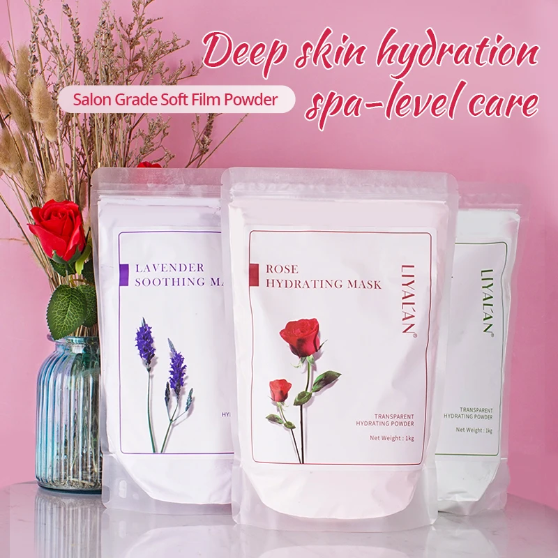 

1KG Hydrojelly Rubber Peel-off Facial Mask Rose Petal Cherry DIY Jelly Face Mask Powder Anti Wrinkle Beauty Salon Supply