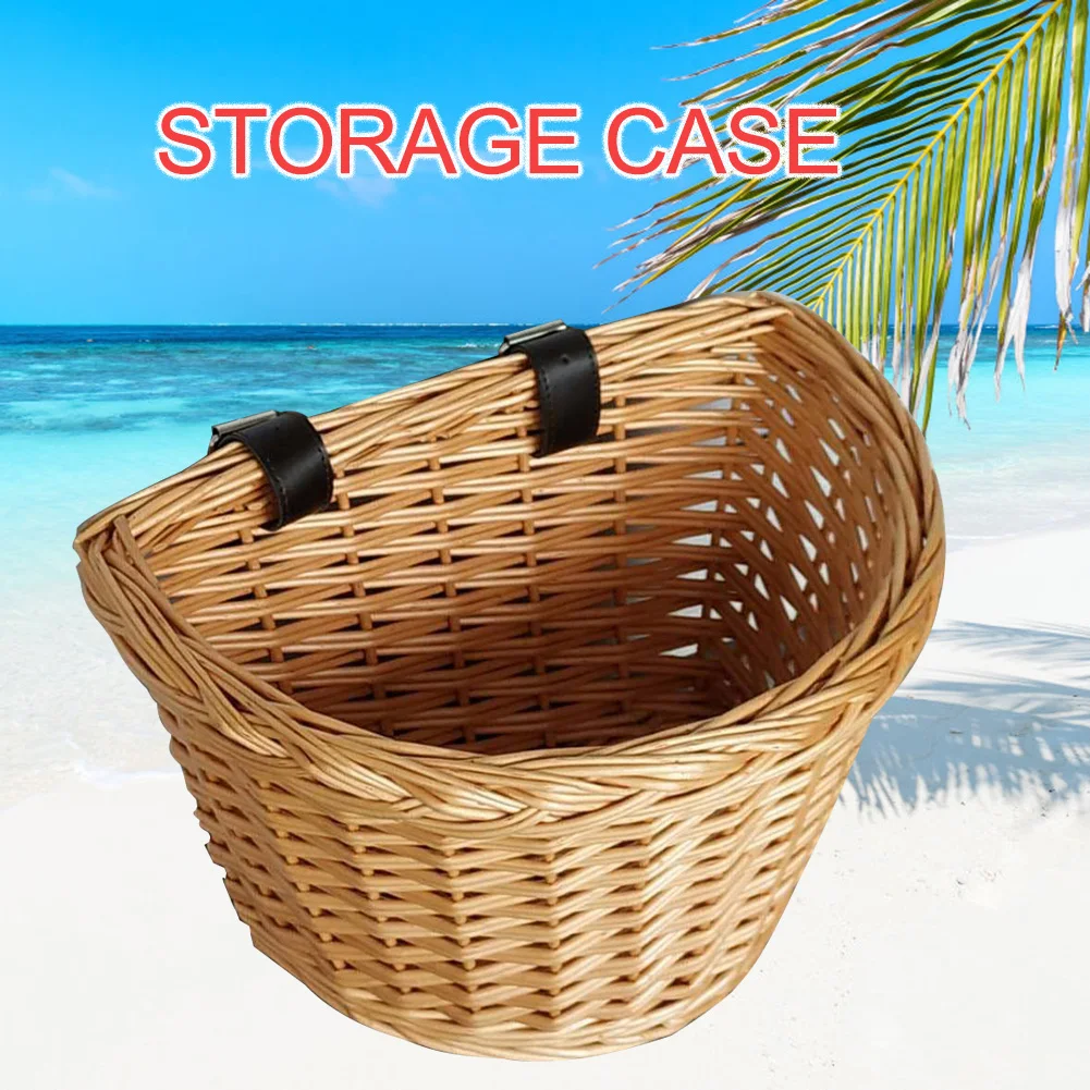 

Children's Vintage Rattan Bicycle Baskets 16 Inch Bicycle Balance Car Baskets Bike Scooter Basket Kids Bike Cart Plastic Handbag