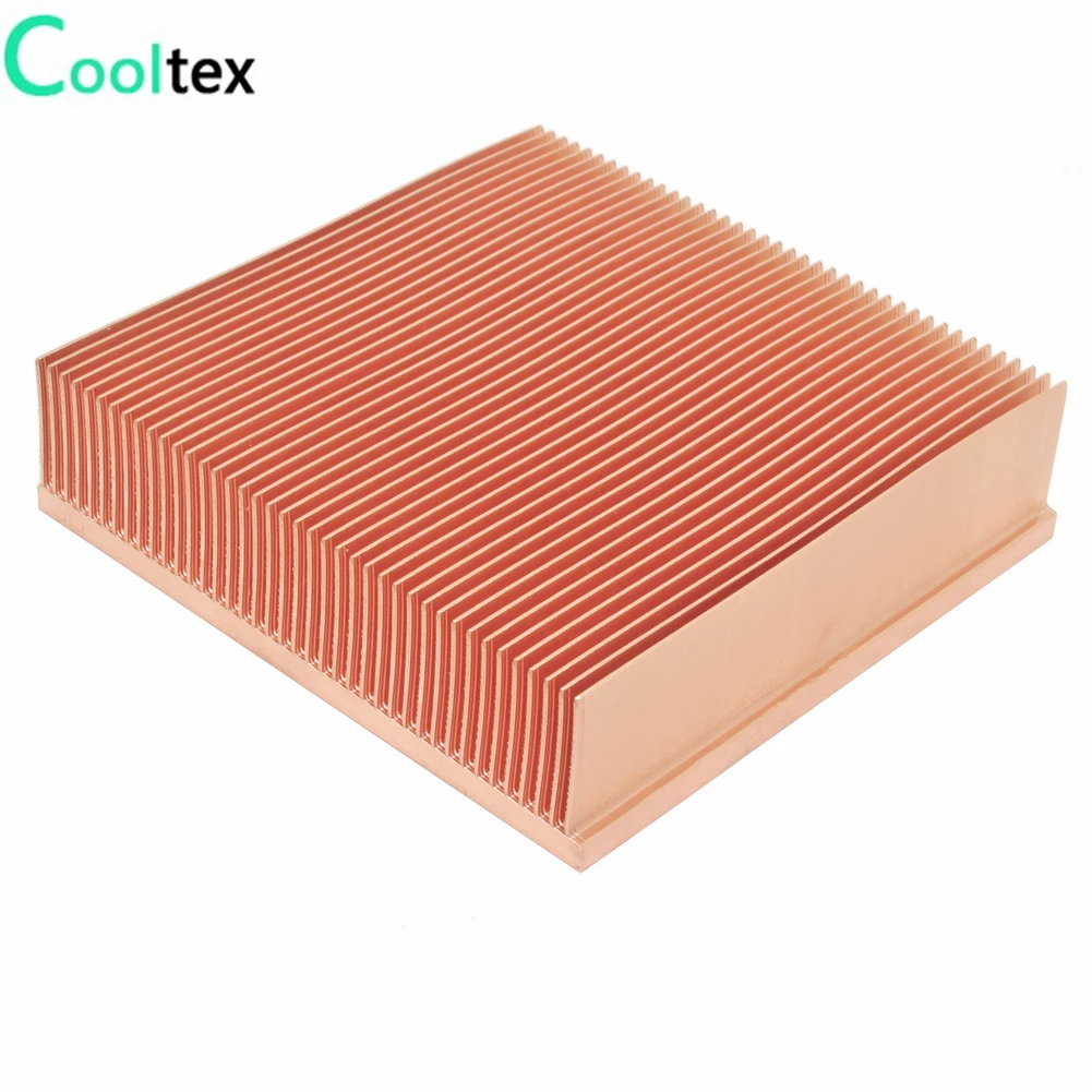 COOLTEX 80x80x20 мм Чистый медный радиатор Skiving Fin теплоотвод для электронного чипа светодиодный VGA радиатор охлаждения кулер
