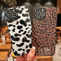 for iphone 11 case cow zebra leopard pattern phone case for iphone 13 pro max 12 mini xs xr x 8 7 se2 heart circle hard cover