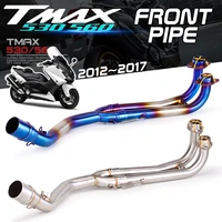 alconstar motorcycle exhaust full system middle pipe link pipe for yamaha t max tmax 350 500 530 t max 500 530 2010 2016