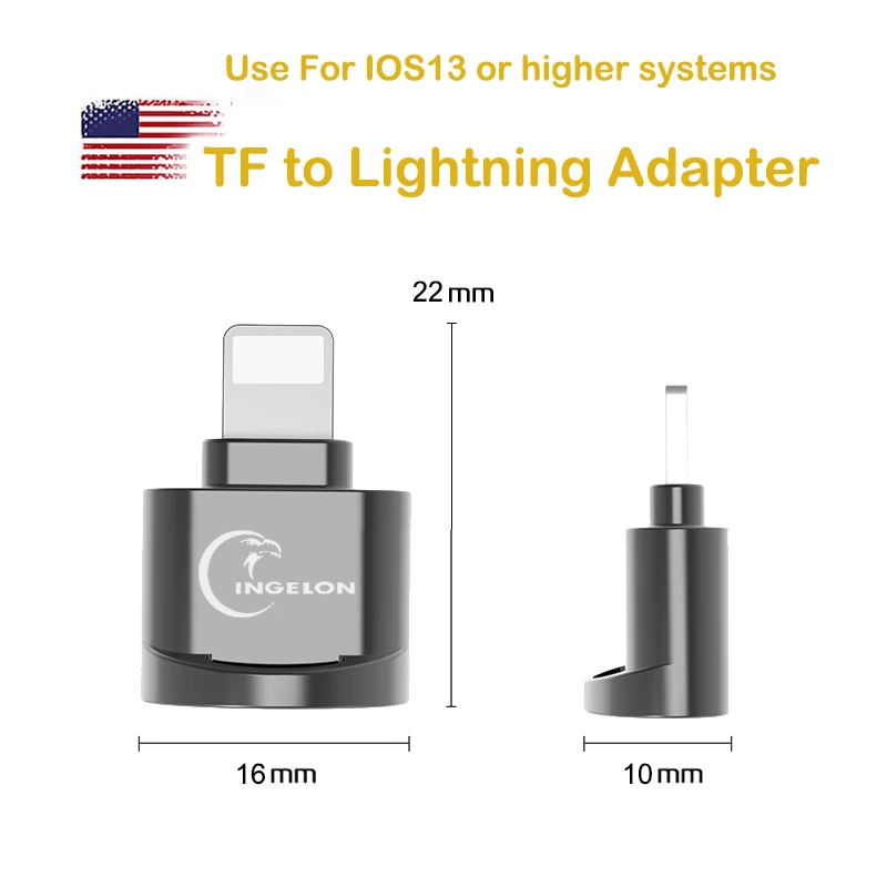 Адаптер для мобильного телефон Lightnin * в micro SD конвертер 3. 0 iPhon 7 8 6s Plus 11 Max XS XR OTG iOS 13 TF