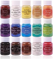 mica powder epoxy resin dye 15 color powder pigments for diy arts crafts paint nail polish soap making coloring mix