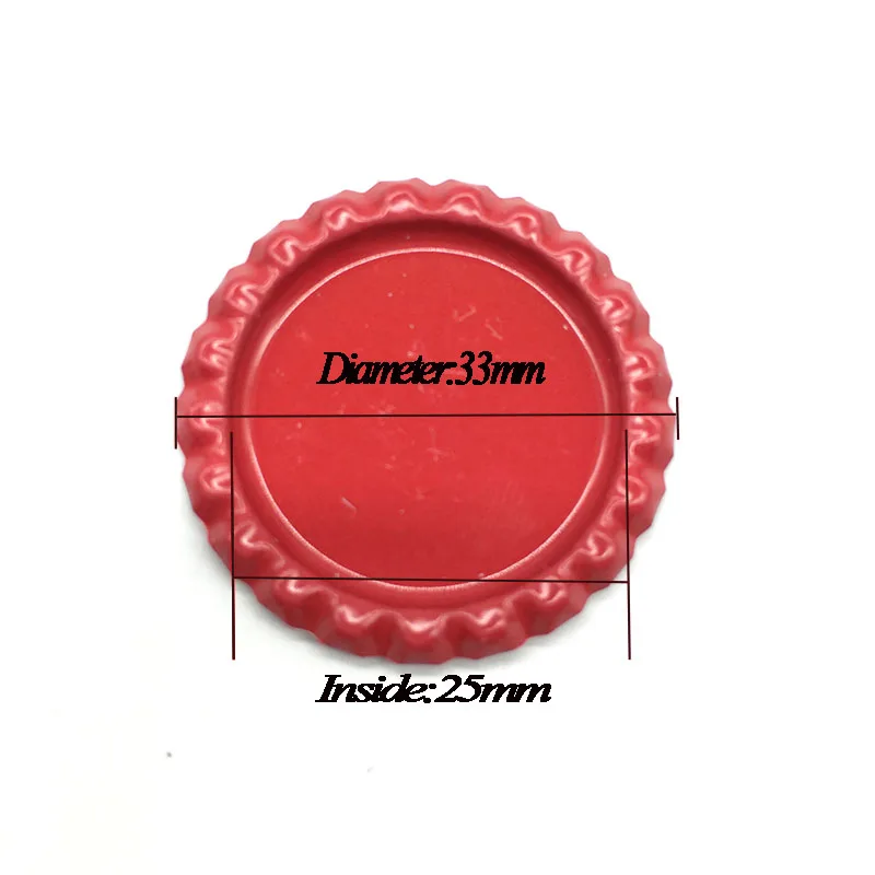 Металлическая плоская бутылочная шапка 24 цвета двухсторонняя без