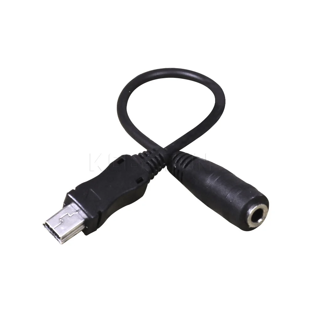 Kebidu Новый мини-USB штекер на гнездо 3 5 мм аудиокабель шнур для активного зажима