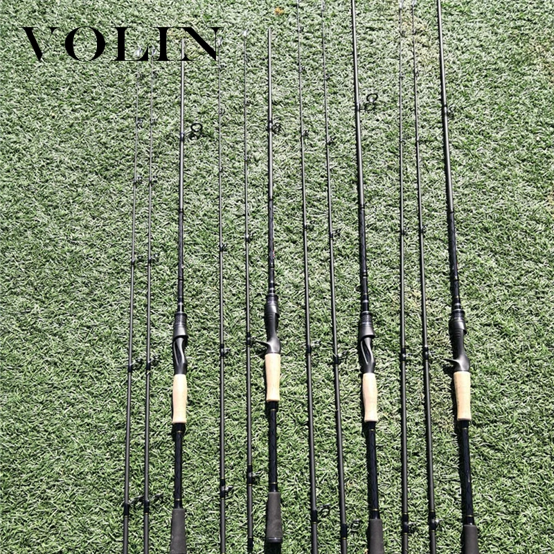 Спиннинг VOLIN углеродная Удочка M/ML 2 верхних наконечника для ловли щуки окуня