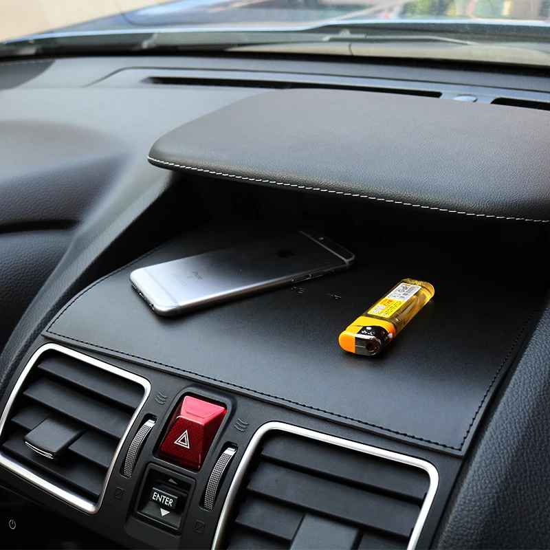 الألياف الجلدية لوحة سيارة الهاتف المحمول حصيرة لسوبارو فورستر xv 2019 2020