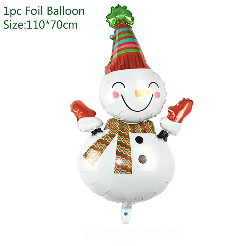 1pc Foil Balloon Украшения для рождественской вечеринки, Рождественский латексный бумажный шарик, баннеры, сделай сам, праздничные вечерние принадлежности, рождественские украшения для дома - Цвет: 1pc Foil Balloon