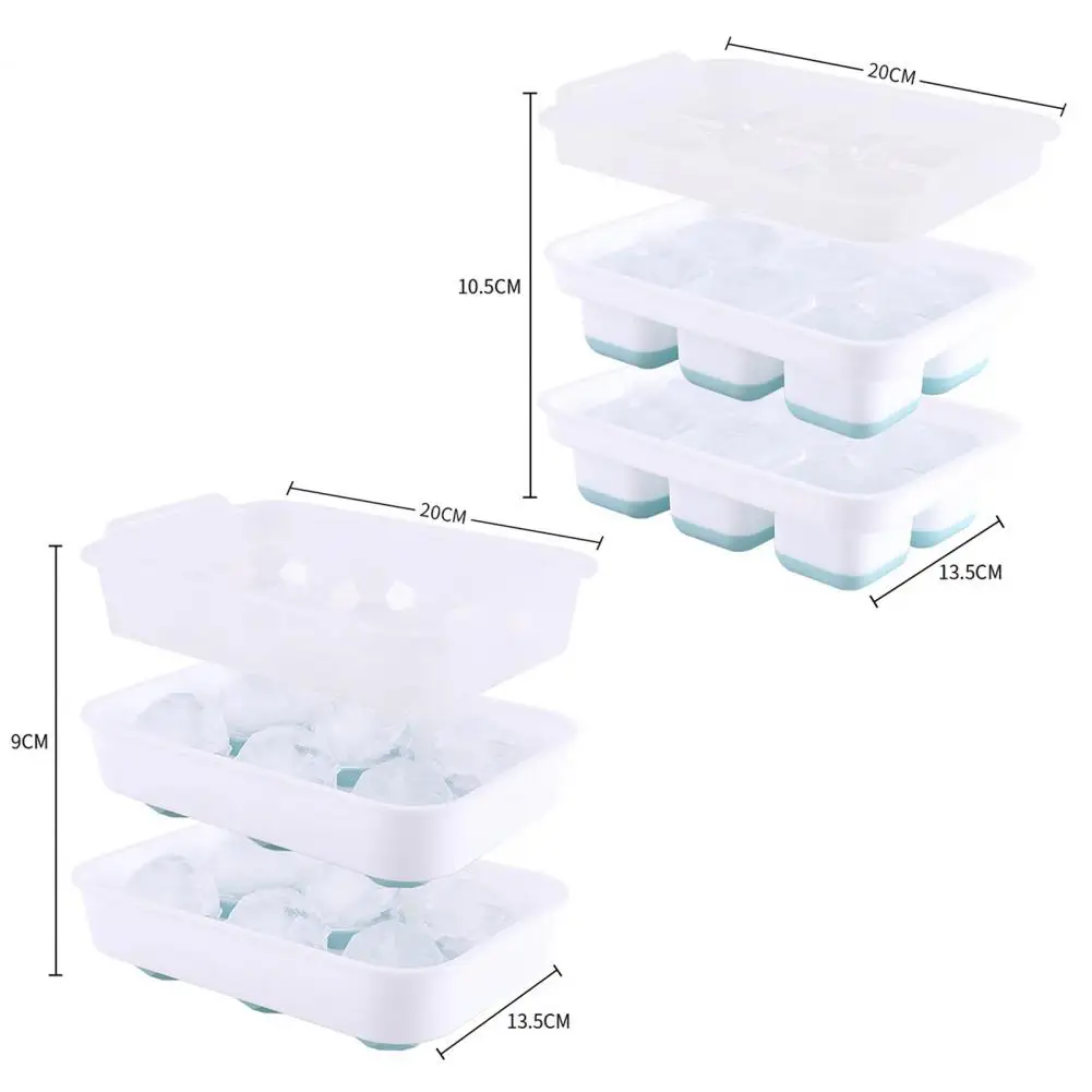 

Ice Cube Tray Long Lasting Wear Resistant Lightweight Large Ice Balls and Cubes Melt Slower Mold for Home