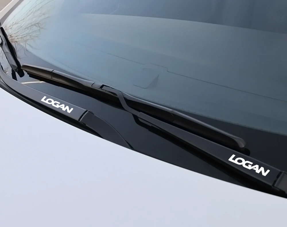 4 шт смешные автомобильные наклейки для Renault Dacia Logan стеклоочиститель Светоотражающие виниловые наклейки Водонепроницаемый ПВХ автомобильные аксессуары