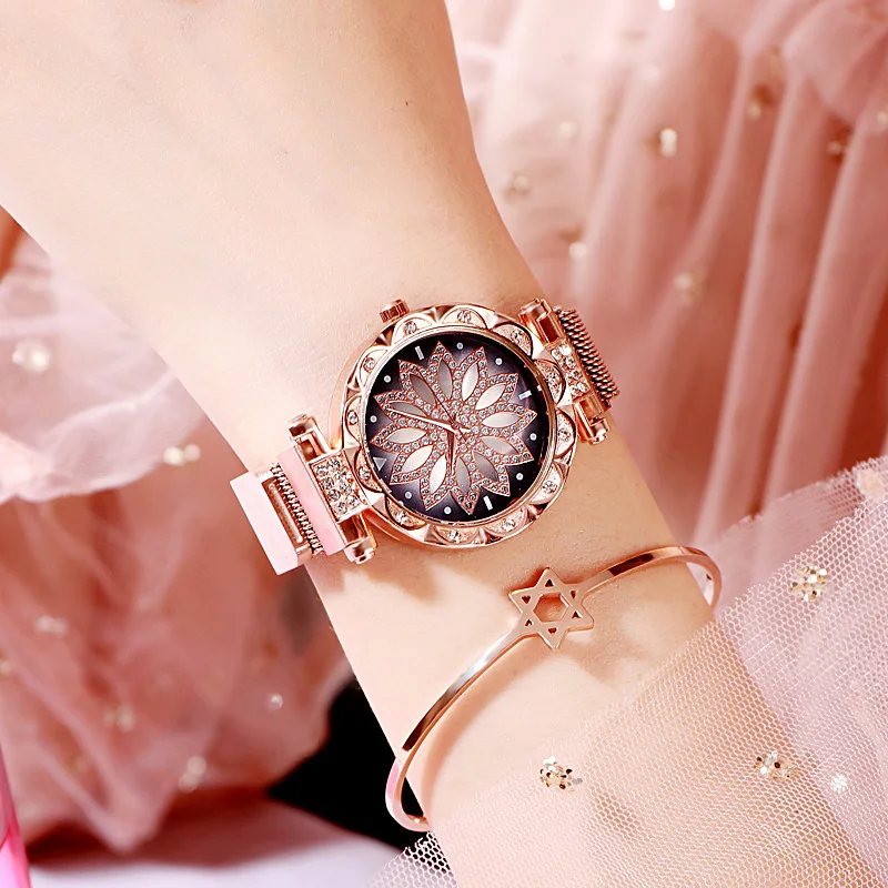 montre femme модные женские часы с магнитным стальным ремешком женские повседневные Кварцевые часы женские часы relogio feminino
