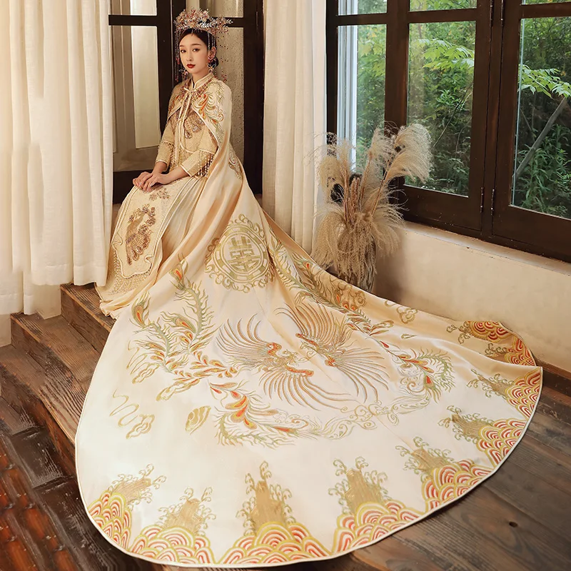 Китайская традиционная одежда cos Xiuhe китайское свадебное платье