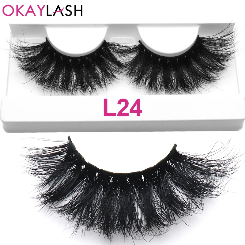 Ресницы OKAYLASH 25 мм 27 3D очень длинные реальные норковые ресницы толстые большой