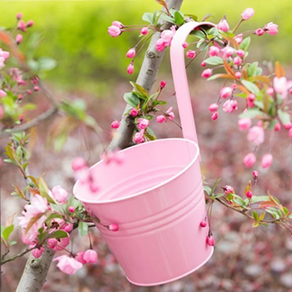 10x Железный цветочный горшок настенный забор висячий Балконный садовый домашний