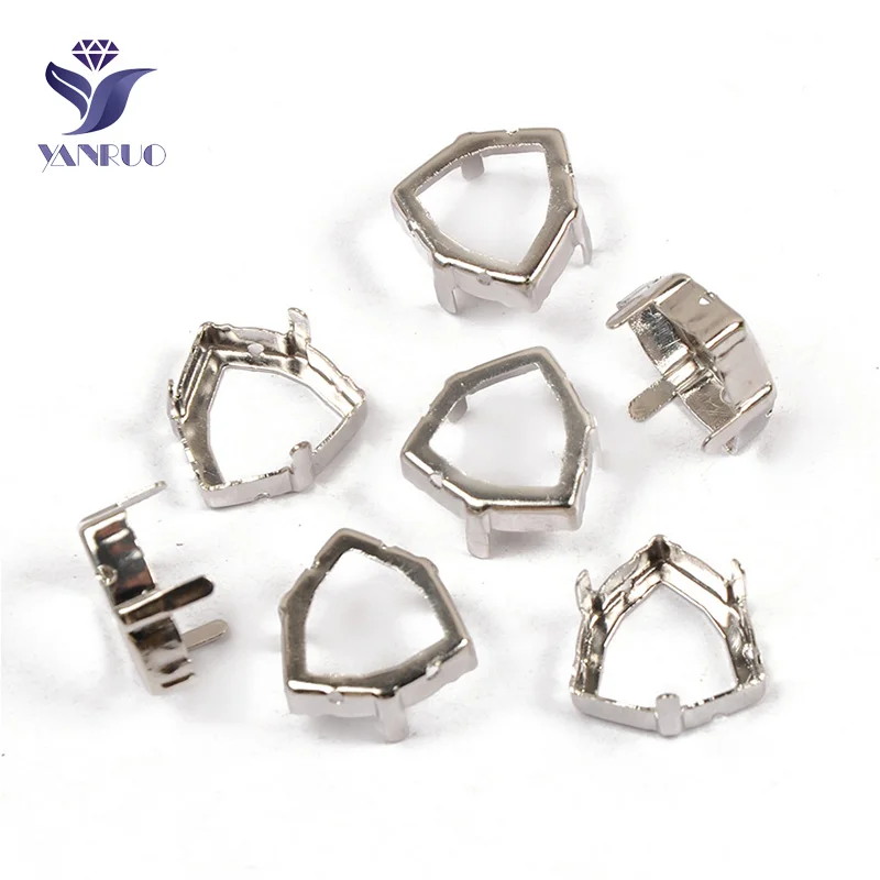 Silver Claw YANRUO 4706 Trilliant коготь настройки металлических золотых и серебряных страз ремесла камни с украшением в виде кристаллов Стразы для украшения - Цвет: Silver Claw