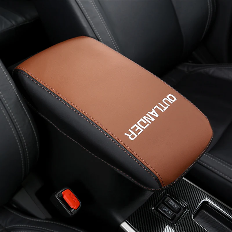 

Leather Car Armrest box holster for Mitsubishi Outlander 2013-2018 Central armrest box protective cover cushion Accessories