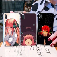 yndfcnb nakano nino gotoubun no hanayome phone case for iphone 11 12 13 mini pro xs max 8 7 6 6s plus x 5s se 2020 xr cover