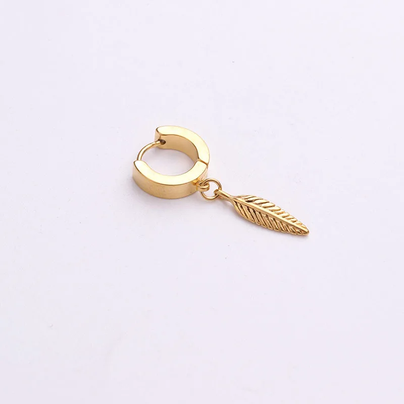 Унисекс с панковскими крестами перо хрящевая спираль серьги-подвески в форме