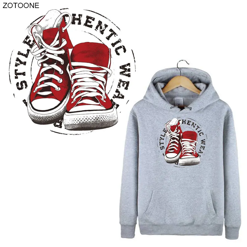 ZOTOONE красные патчи для обуви с надписями термоклейкие одежды виниловые наклейки