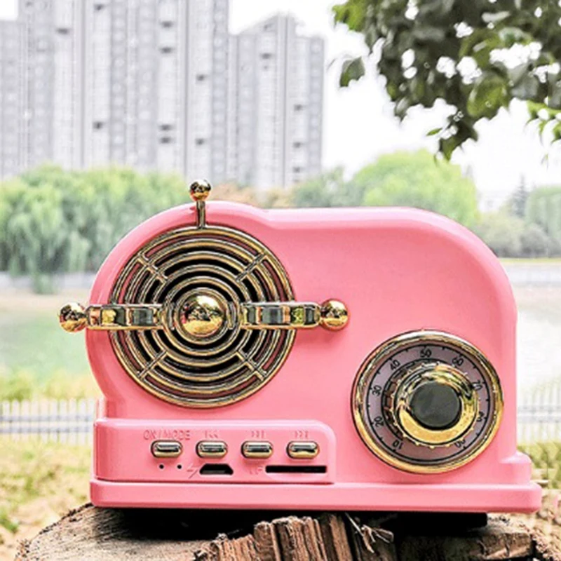 USB зарядка ретро Bluetooth динамик беспроводной старомодный портативный Поддержка TF