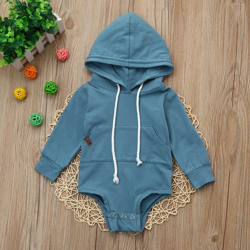 

Newborn Infant Toddler Baby Boy Girl Hooded sweatshirt Romper Jumpsuit Tops Outfits Clothes L1129