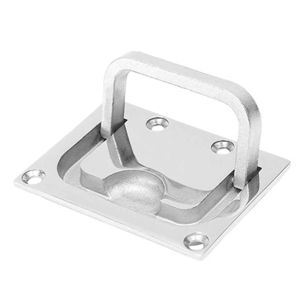 

Locker Ring Corrosion Resistant Stainless Steel Deck Cover Handle Durable Hatch Pull With Screws Replace Boat Hardware Truck