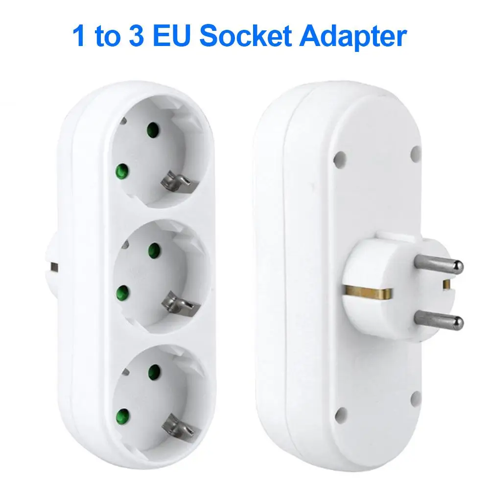 Портативный ЕС гнездо разъема питания адаптер от 1 до 2 3 Круглый AC 250 в блок вилка