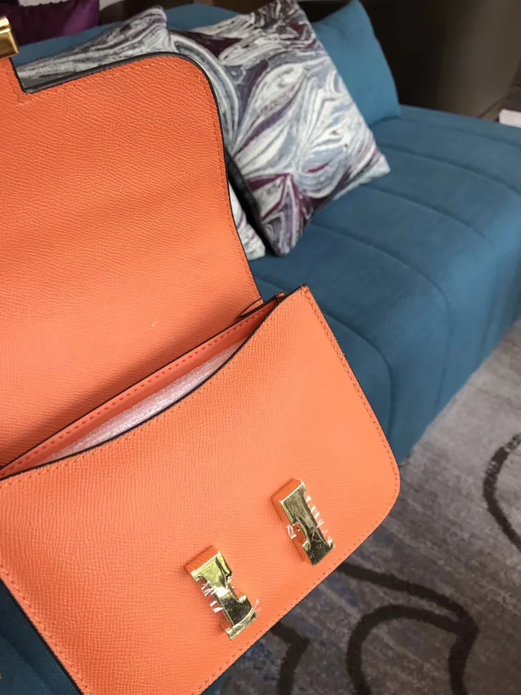 

free shipping gold hardware fashion and classic genuine cow leather women one shoulder bag crossbody bag 2 size 18color cover