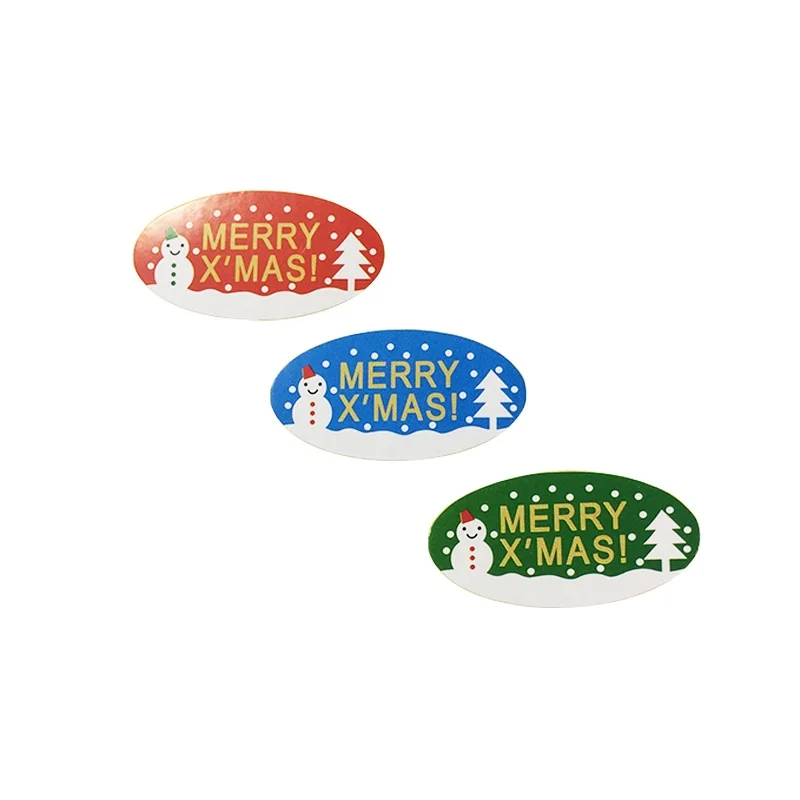 150 шт./лот Ellipse Снеговик Рождественское украшение Уплотнительная наклейка DIY