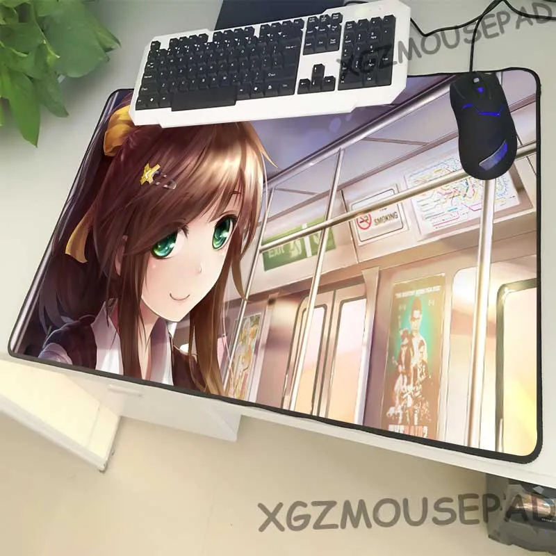 XGZ популярный мультфильм большой размер мышь замок сбоку милый аниме девушка ноутбук стол из поликарбоната коврик чистая сестренка резиновая нескользящая Универсальная