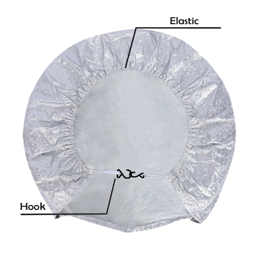 

4pcs Tire Covers Aluminum Film Tire Protectors Universal Fits 25" Tire Diameters for Jeep Truck SUV Trailer and Camper