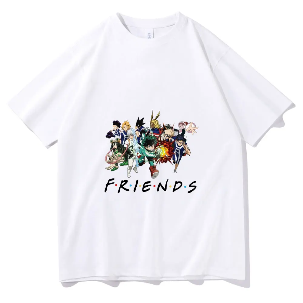 

Japan Anime My Hero Academia Friends Print Men Women Tshirt Man Fashion Harajuku Tee Short Sleeve Male Casual Cotton T Shirts