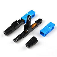 200pcs 0 3db sc upc fiber optic fast connector 100 sc fast connector blue fibra ftth single mode sc quick connector sc adapter