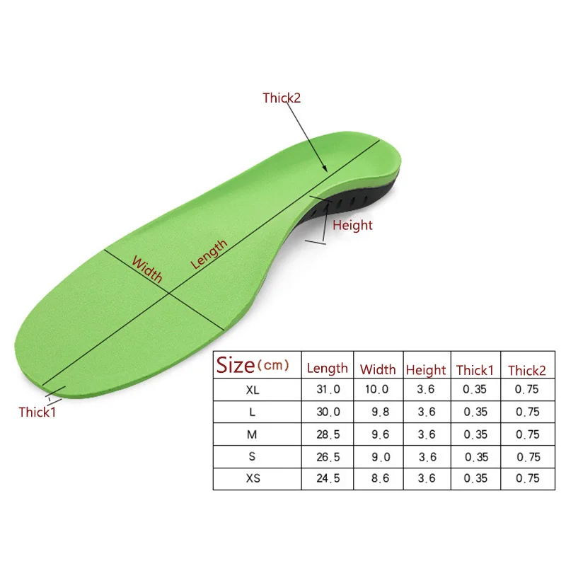 EU36-47 Massager Comfortable Leisure Arch Shoe Cushion Unisex Arch Vault Shock Absorption Foot Arch Sneaker Insoles Women Men