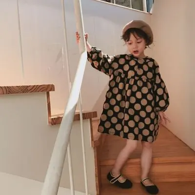 

Spring New Girl Clothing Skirt Polka Dot Dress Children Dresses Princess Skirt Children's Clothing 2-7 Years Dress for Girls
