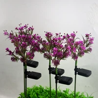 2pcs led butterfly orchid lawn lamp solar light outdoor waterproof garden garden park path corridor lawn decorative lighting