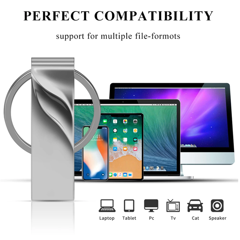 Металлический флеш-накопитель Cle USB объемом 32 ГБ 16 ГБ, PenDrive 128 ГБ 64 ГБ, водонепроницаемый перо 8 ГБ 2.0, память типа stick, на которую можно нанести индивидуальный логотип.