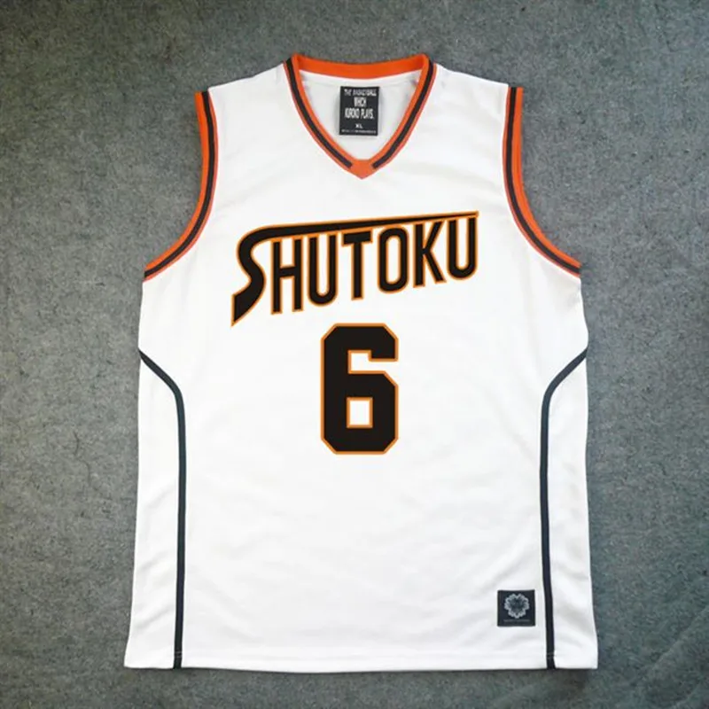 Аниме Kuroko No Basuke Shutoku Midorima Shintaro 6 # костюм баскетбольная майка Косплей Униформа