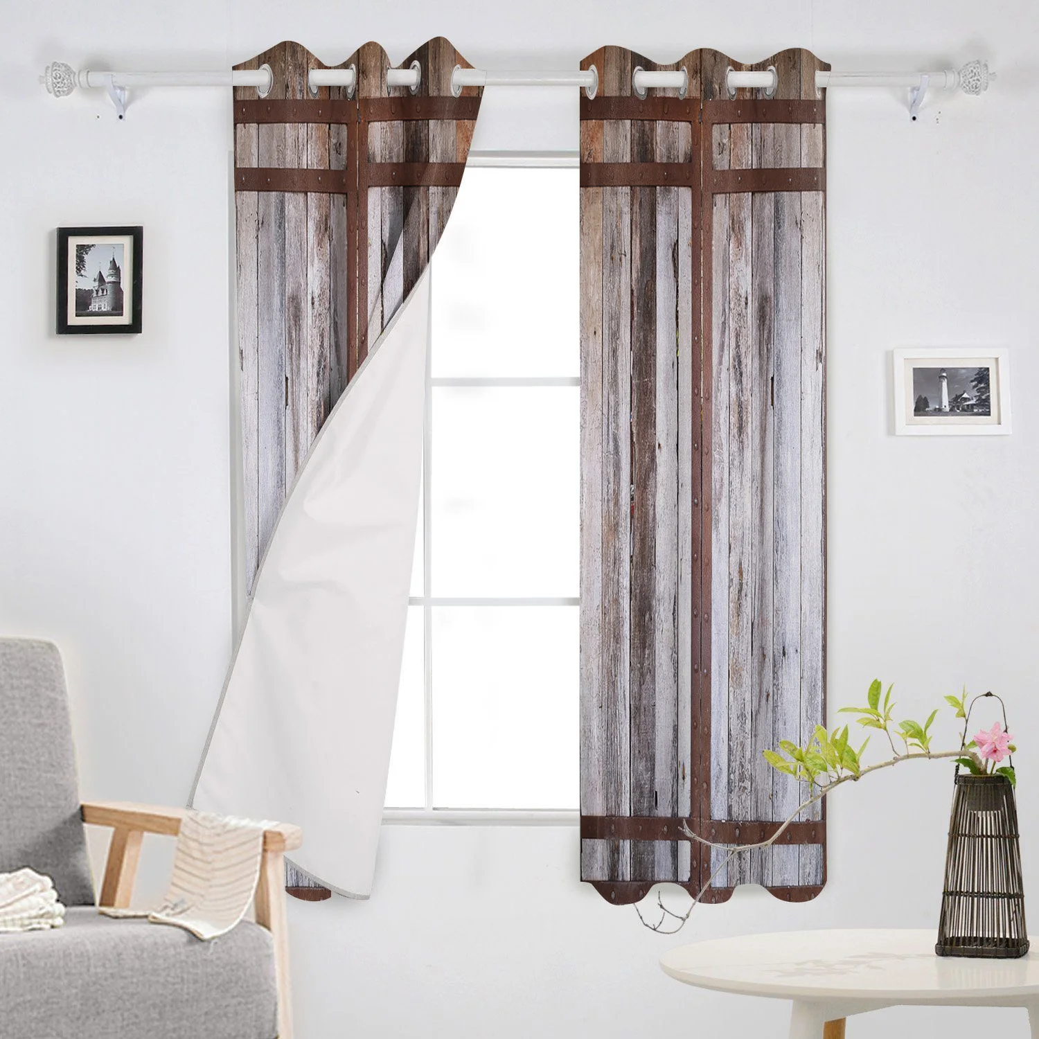 Ферма сарай деревянная дверь кухонная занавеска s Декор для спальни предметы