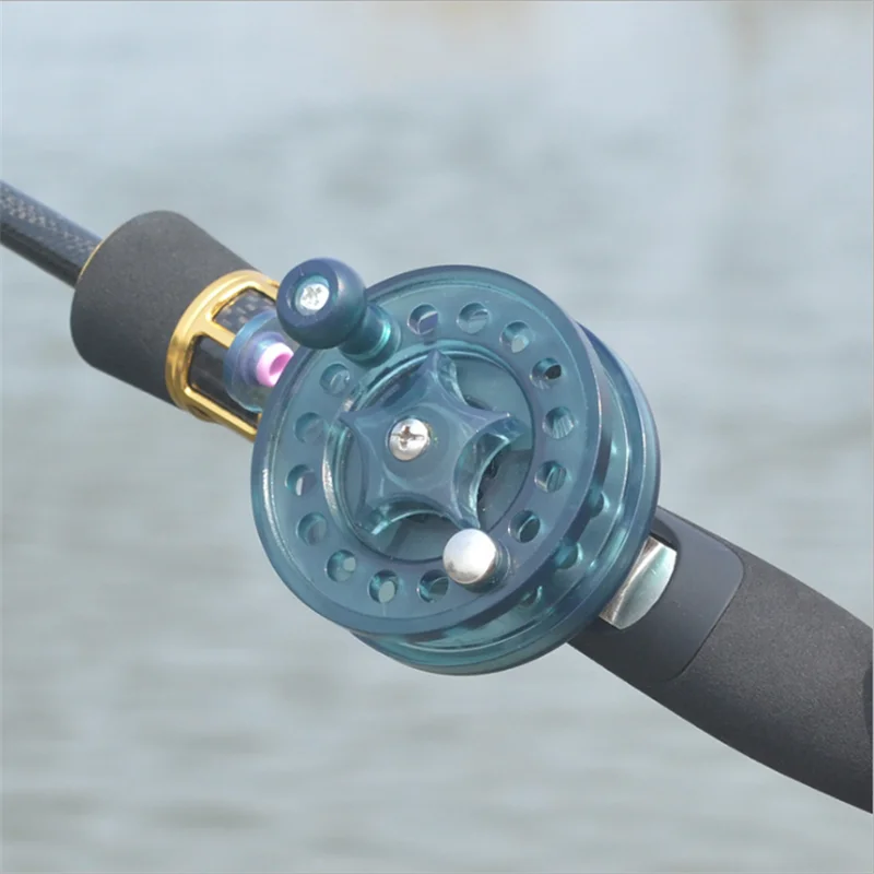 Fly Reel Diameter 60mm Transparent Green Aluminum Fishing Rod Spinning Carbon